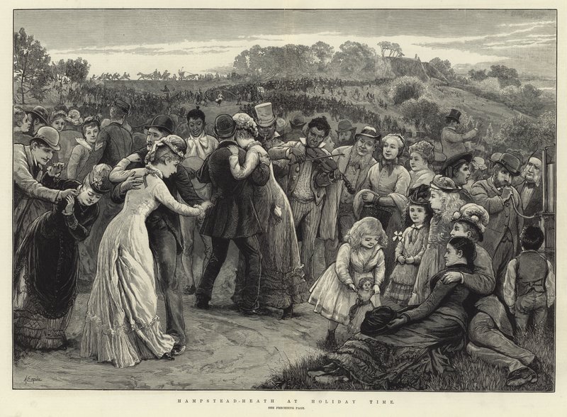 Hampstead Heath zur Ferienzeit von Alfred Edward Emslie