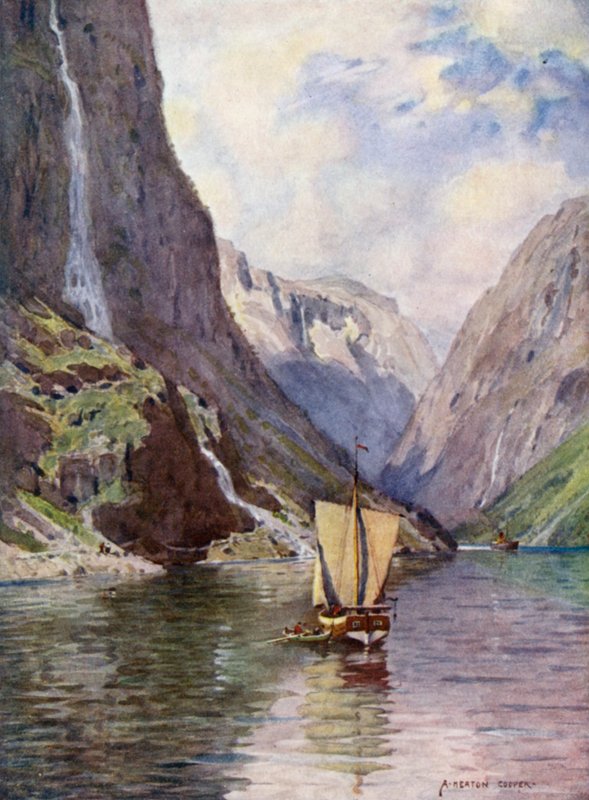 Gudvangen, Sognefjord von Alfred Heaton Cooper