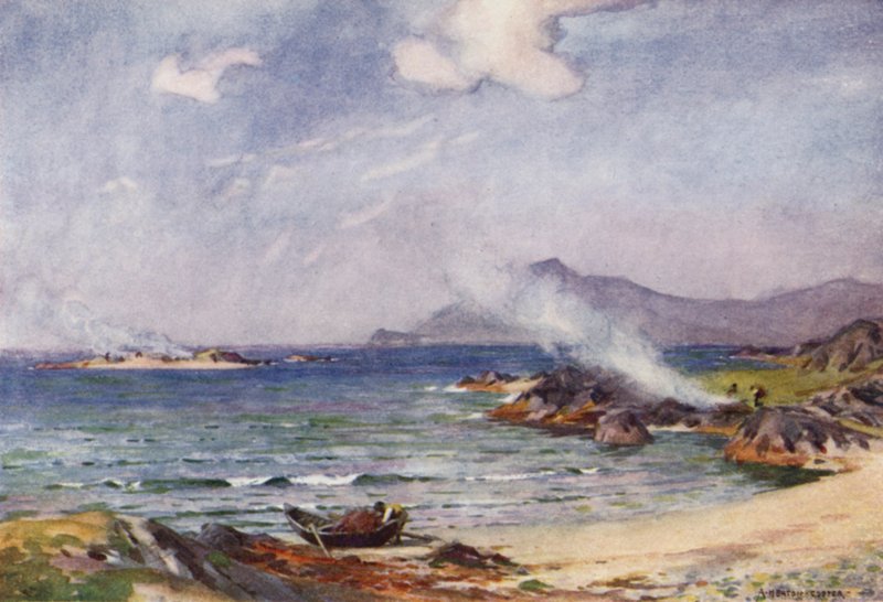 Kelpverbrennung, Renvyle von Alfred Heaton Cooper