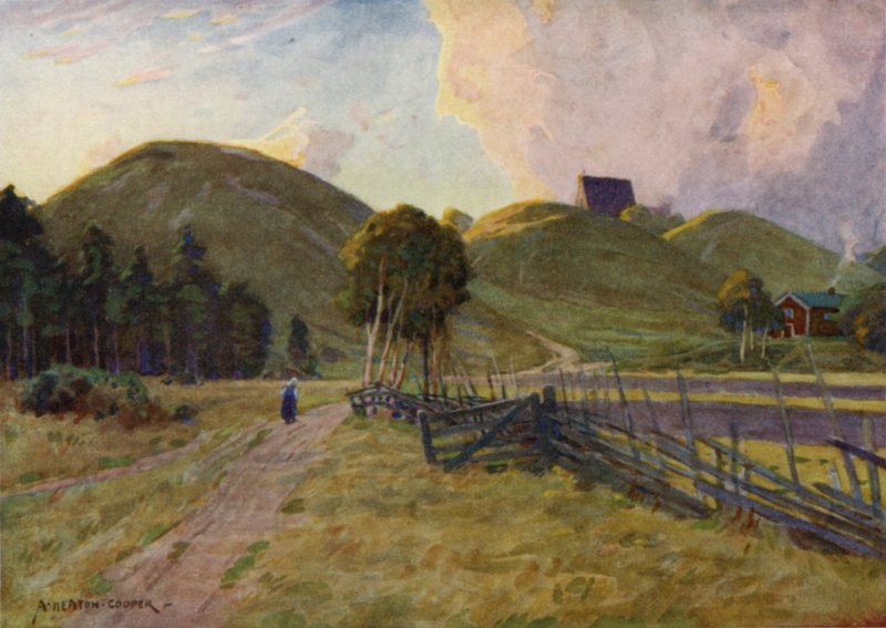 Die Königsgräber, Uppsala von Alfred Heaton Cooper