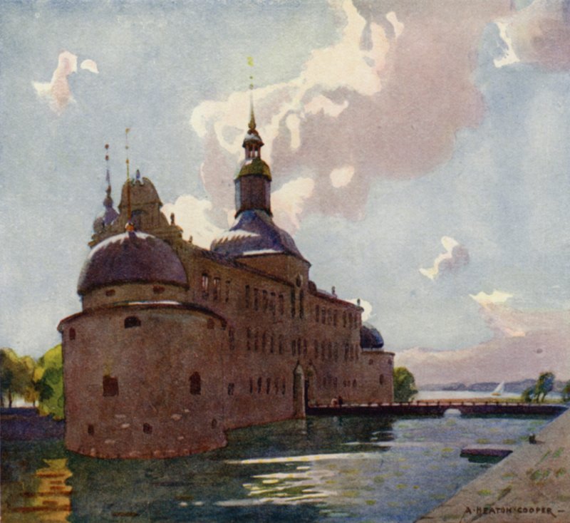 Schloss Vadstena, See Vättern von Alfred Heaton Cooper
