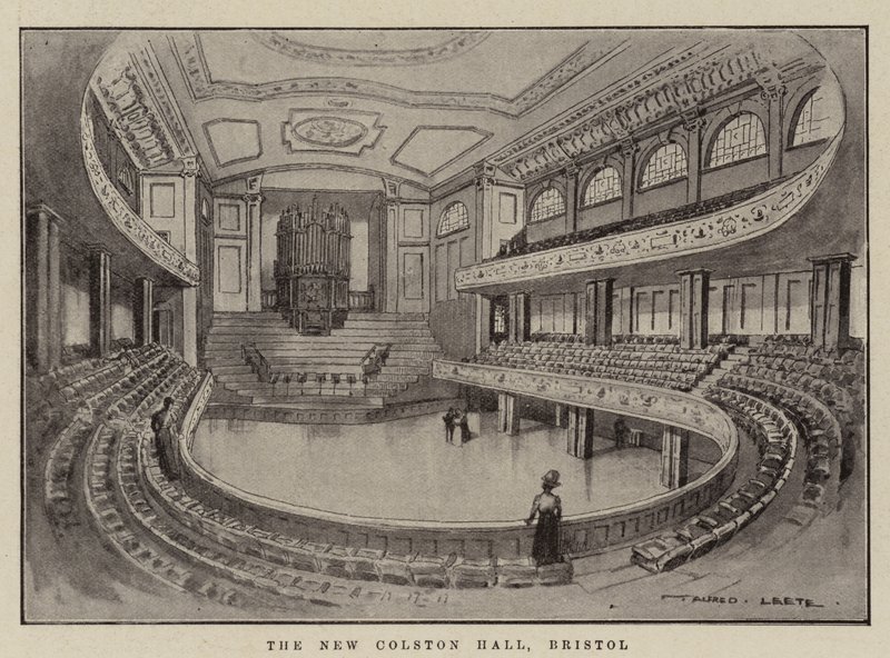 Die neue Colston Hall, Bristol von Alfred Leete