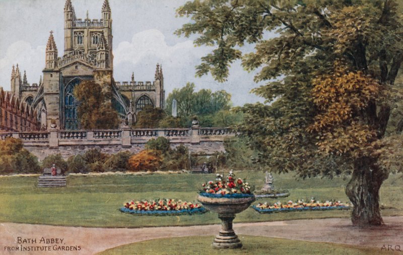 Bath Abbey, vom Institutsgarten aus von Alfred Robert Quinton