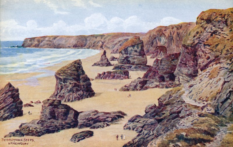 Bedruthan Steps, bei Newquay von Alfred Robert Quinton