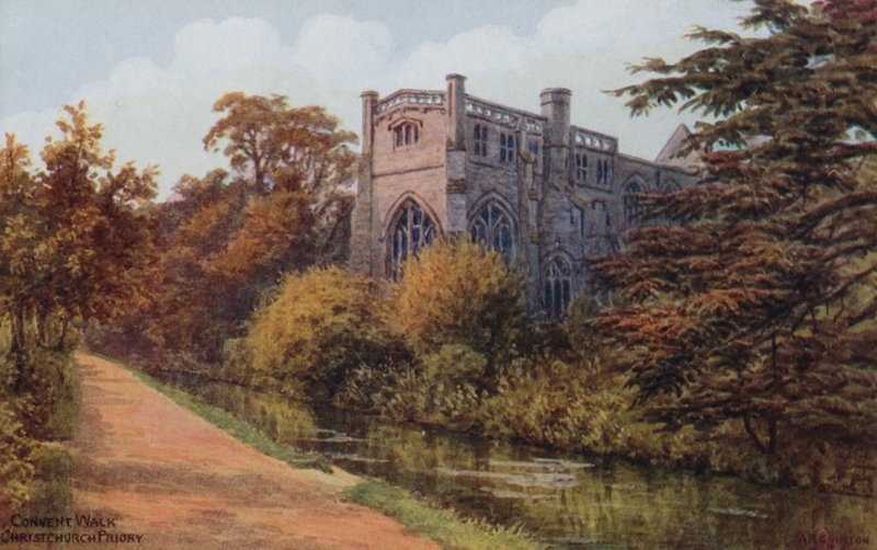 Klosterweg, Christchurch Priory von Alfred Robert Quinton
