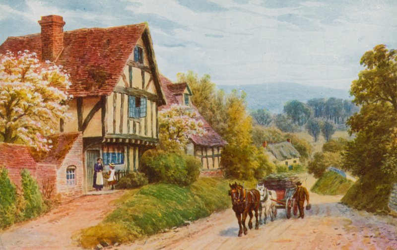 Cropthorne Hill bei Evesham von Alfred Robert Quinton