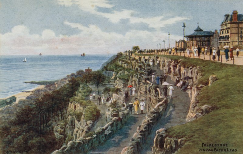 Folkestone, Zickzack-Pfad und Leas von Alfred Robert Quinton