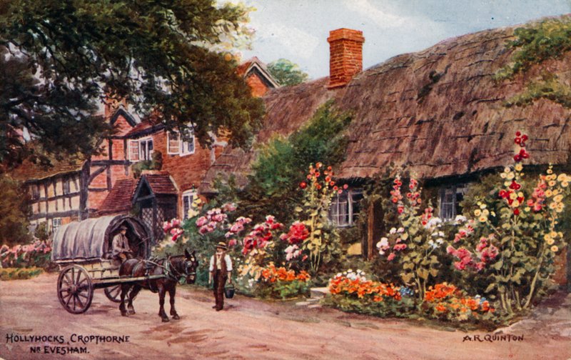 Stockrosen, Cropthorne, Evesham von Alfred Robert Quinton