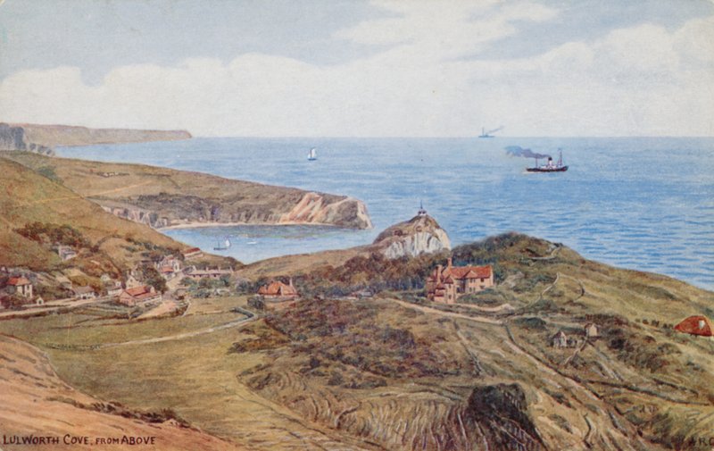 Lulworth Cove von oben von Alfred Robert Quinton