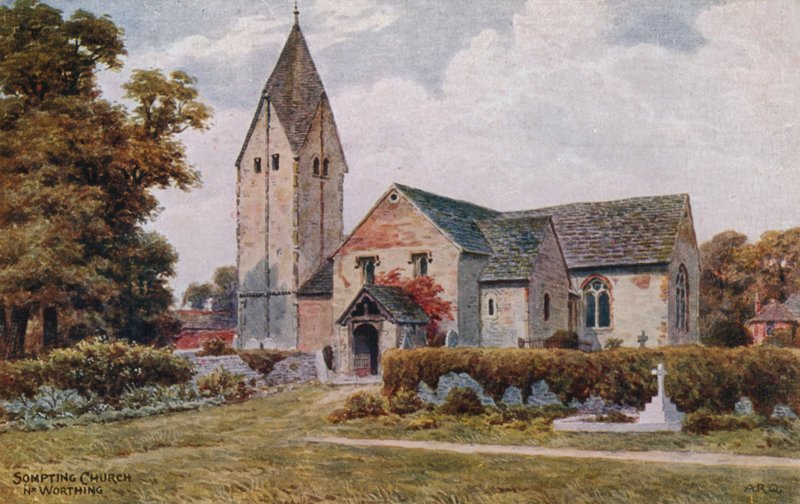 Kirche von Sompting bei Worthing von Alfred Robert Quinton
