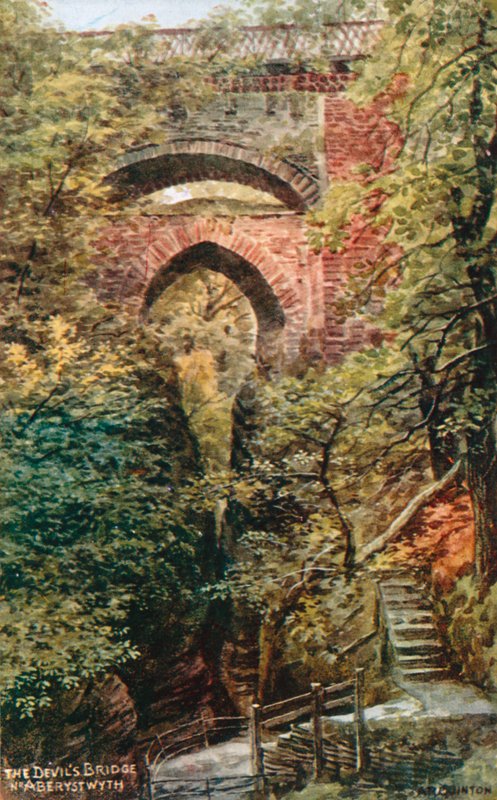 Die Teufelsbrücke, bei Aberystwyth von Alfred Robert Quinton