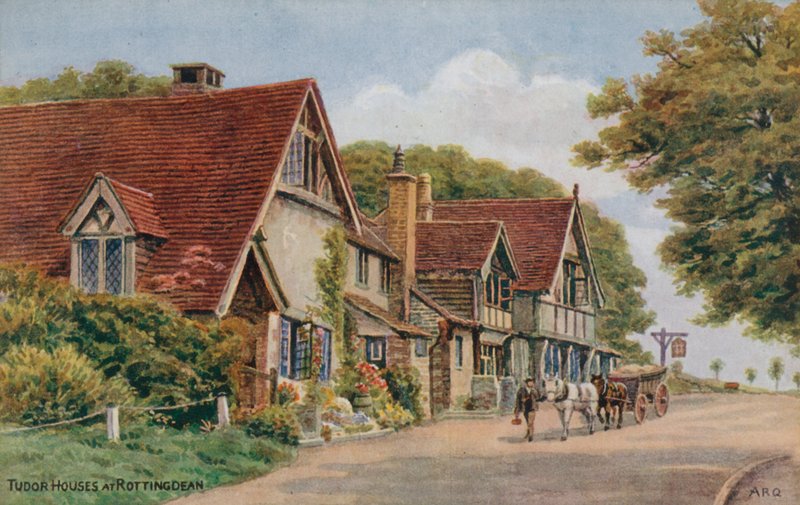 Tudor-Häuser in Rottingdean von Alfred Robert Quinton