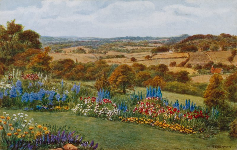 Blick aus einem Kentischen Garten, Goudhurst von Alfred Robert Quinton