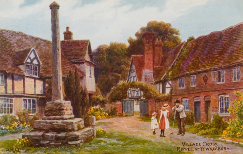 Dorfkreuz, Ripple bei Tewkesbury von Alfred Robert Quinton