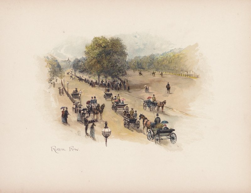 Bekanntes London: Rotten Row von Allan F. Barraud