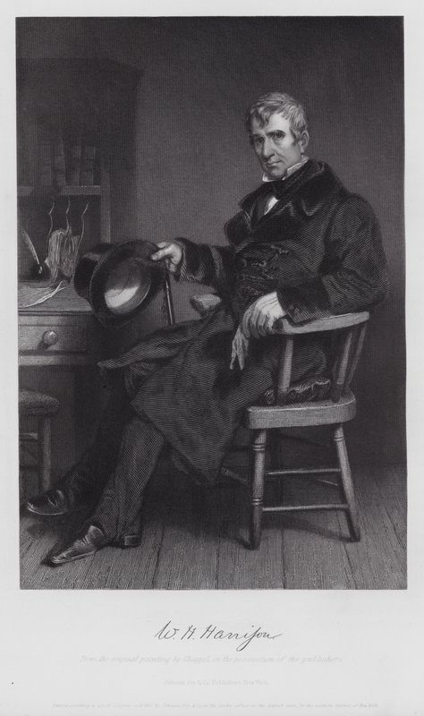 William Henry Harrison (Gravur) von Alonzo (after) Chappel