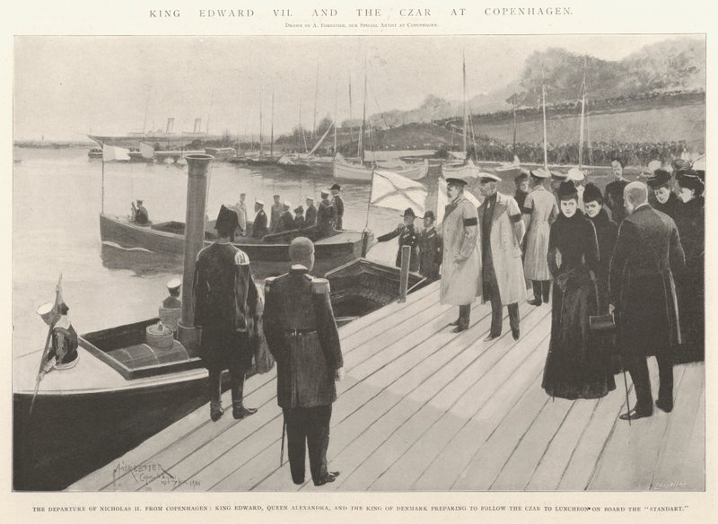 König Edward VII und der Zar in Kopenhagen von Amedee Forestier