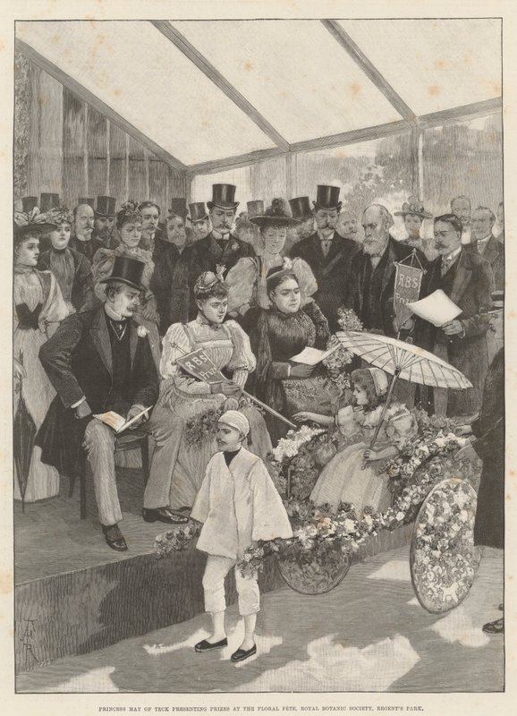 Prinzessin May von Teck überreicht Preise auf dem Blumenfest, Royal Botanic Society, Regent