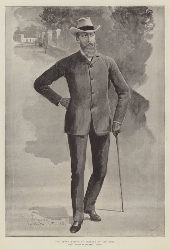Der Kronprinz von Deutschland in San Remo von Amedee Forestier