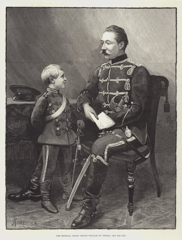 Der Kronprinz Wilhelm von Preußen und sein Sohn von Amedee Forestier