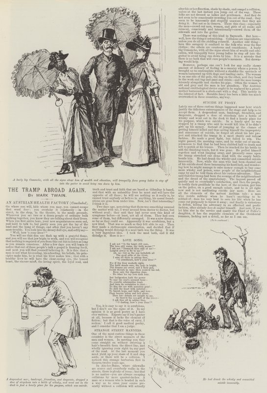 Der Landstreicher wieder unterwegs, von Mark Twain von Amedee Forestier