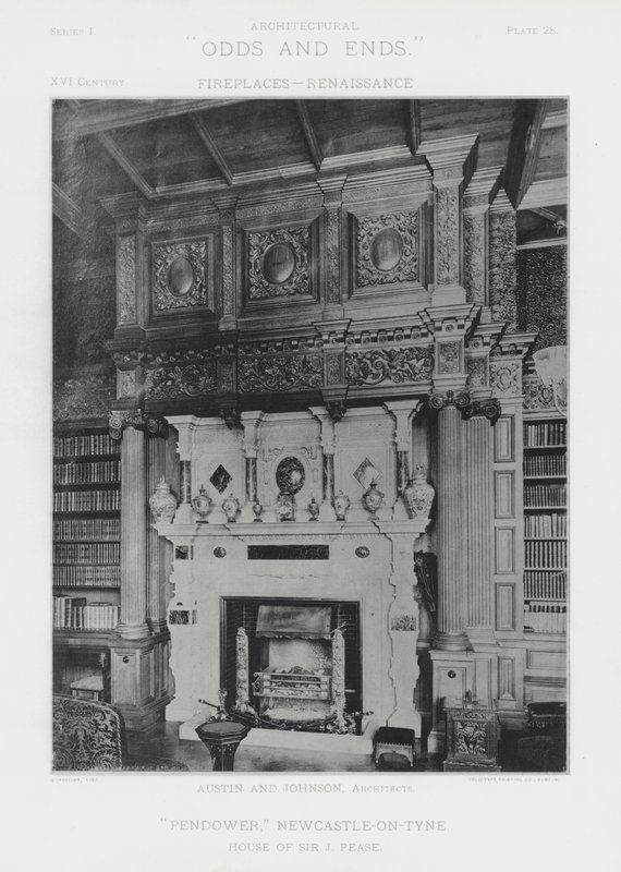 Kamin: "Pendower," Newcastle-on-Tyne von American Photographer (after)
