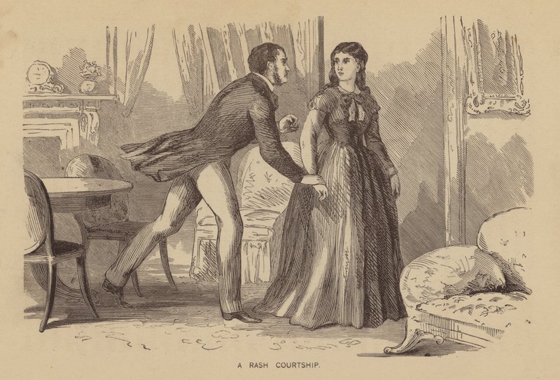 Ein unüberlegtes Werben (Gravur) von American School