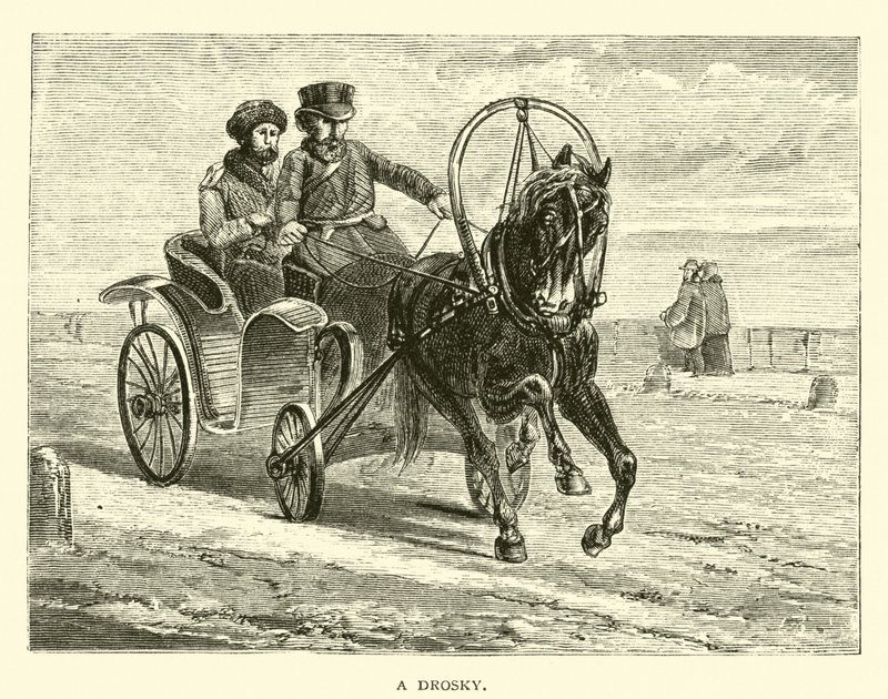 Eine Droschke von American School