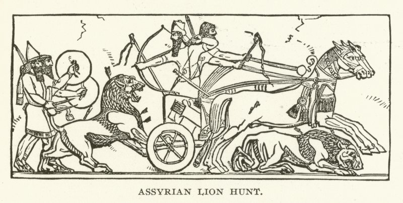 Assyrische Löwenjagd von American School