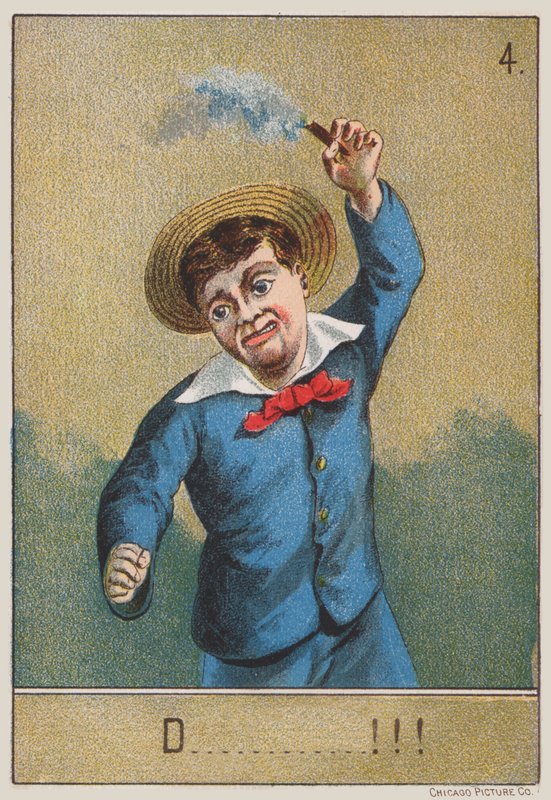 Junge beim Rauchen von American School
