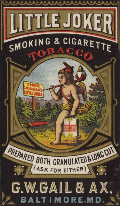 Putto mit Tabak und Feuerzeug von American School