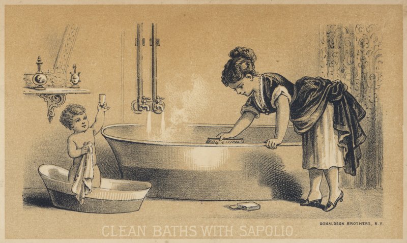 Bäder reinigen mit Sapolio von American School