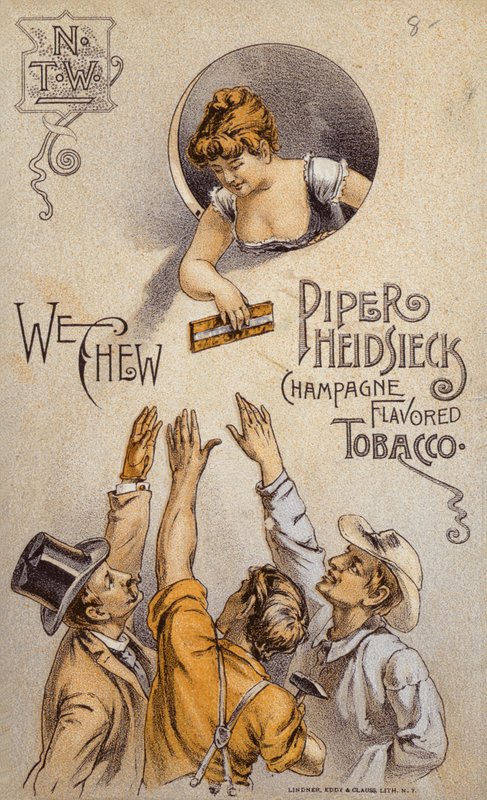 Frau verteilt Tabak (Piper Heidsieck) von American School