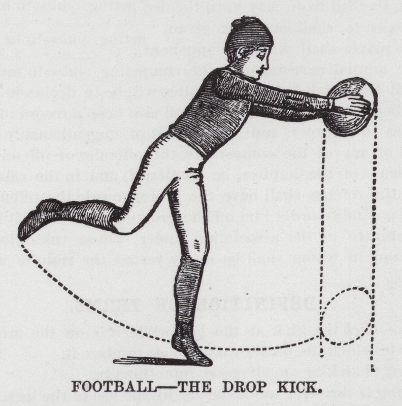 Fußball, der Dropkick von American School