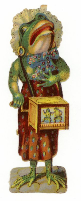 Frosch dreht Spieluhr auf von American School