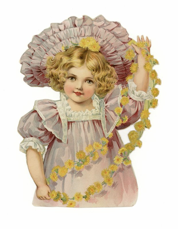 Mädchen mit Blumenkranz von American School