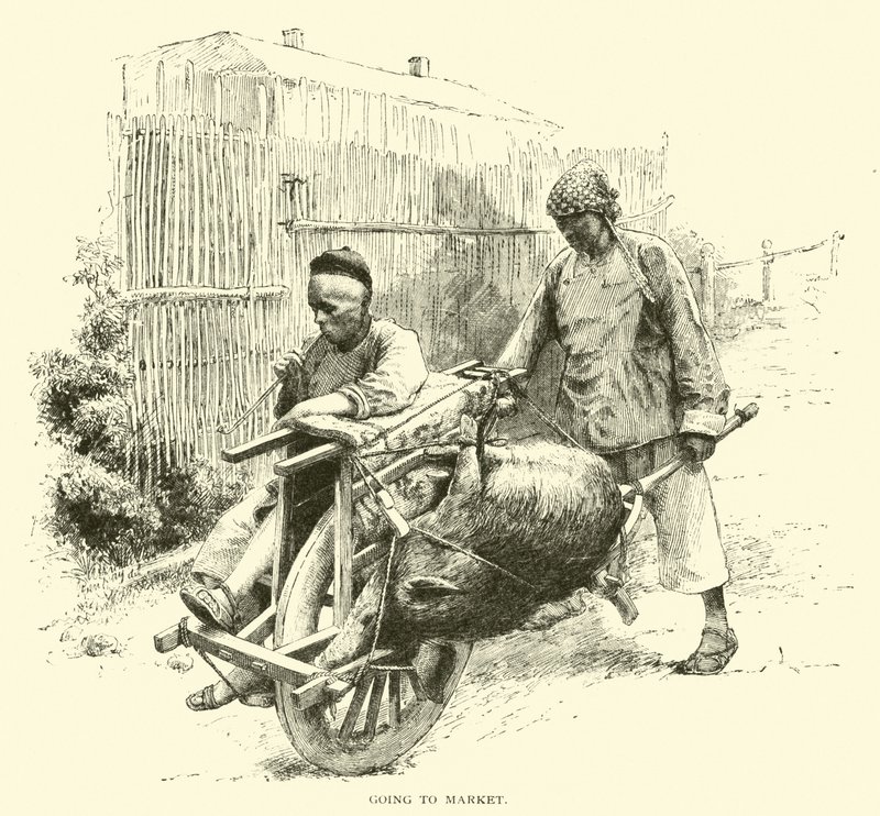 Zum Markt gehen von American School