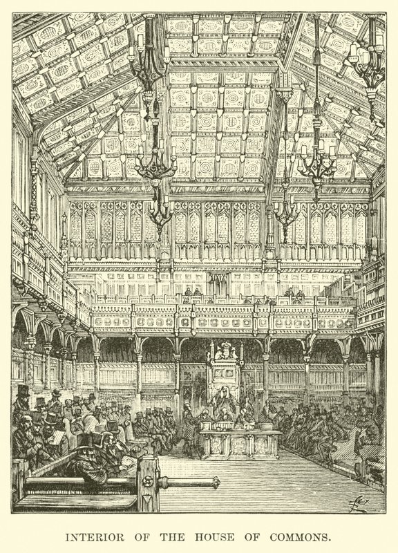 Innenraum des House of Commons von American School