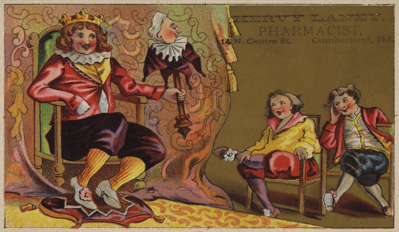König auf Thron sitzend von American School