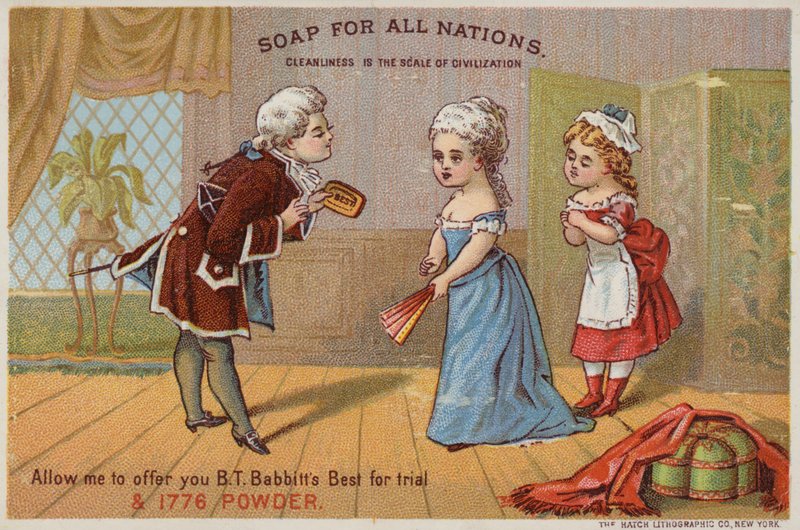Dame und Herr mit Dienstmädchen von American School