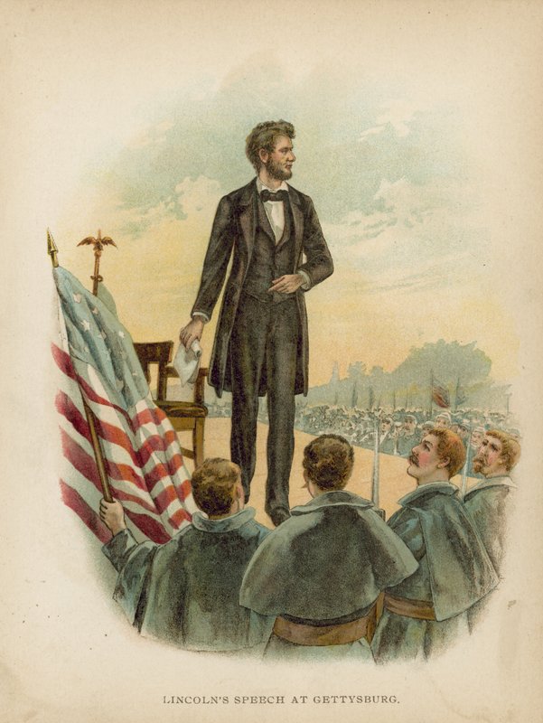 Lincolns Rede in Gettysburg von American School