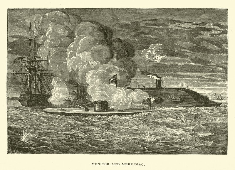 Monitor und Merrimac von American School