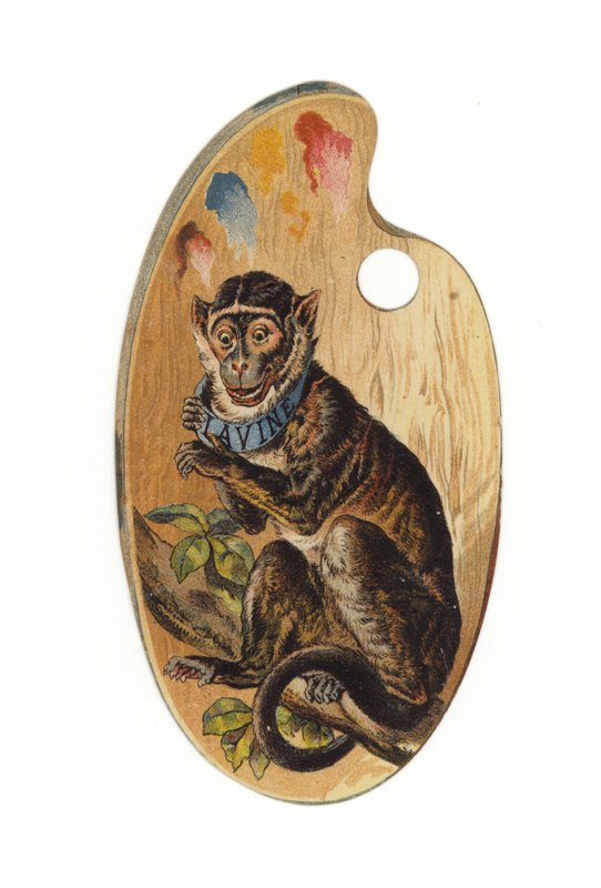 Affe auf Farbpalette von American School
