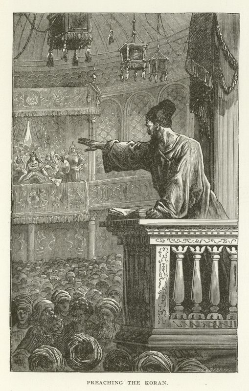 Predigen des Korans von American School