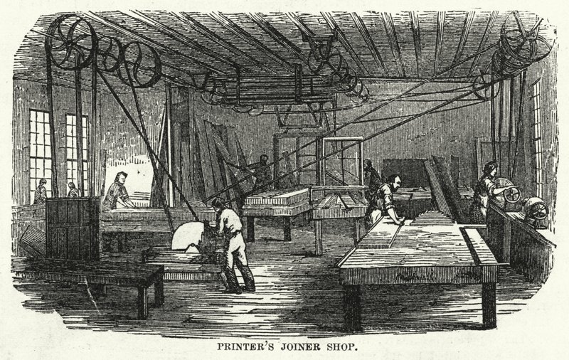 Druckerwerkstatt (Stich) von American School