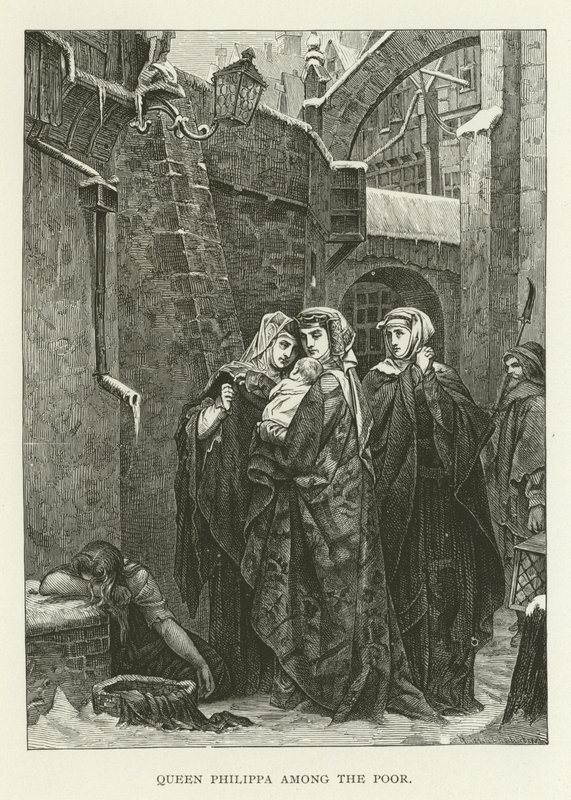 Königin Philippa unter den Armen von American School