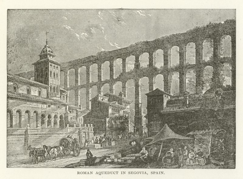 Römisches Aquädukt in Segovia, Spanien von American School