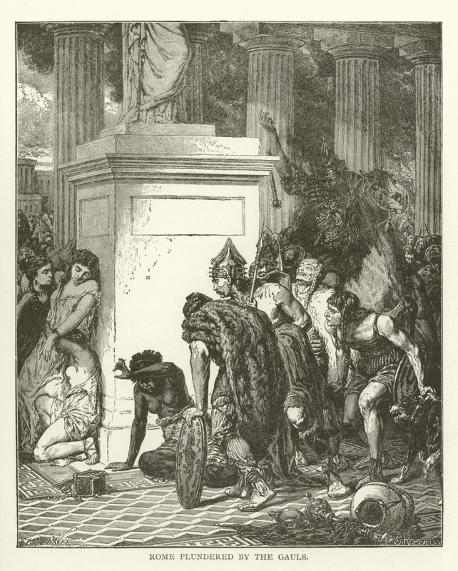 Rom geplündert von den Galliern von American School