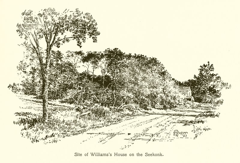 Standort des Williamss-Hauses am Seekonk von American School