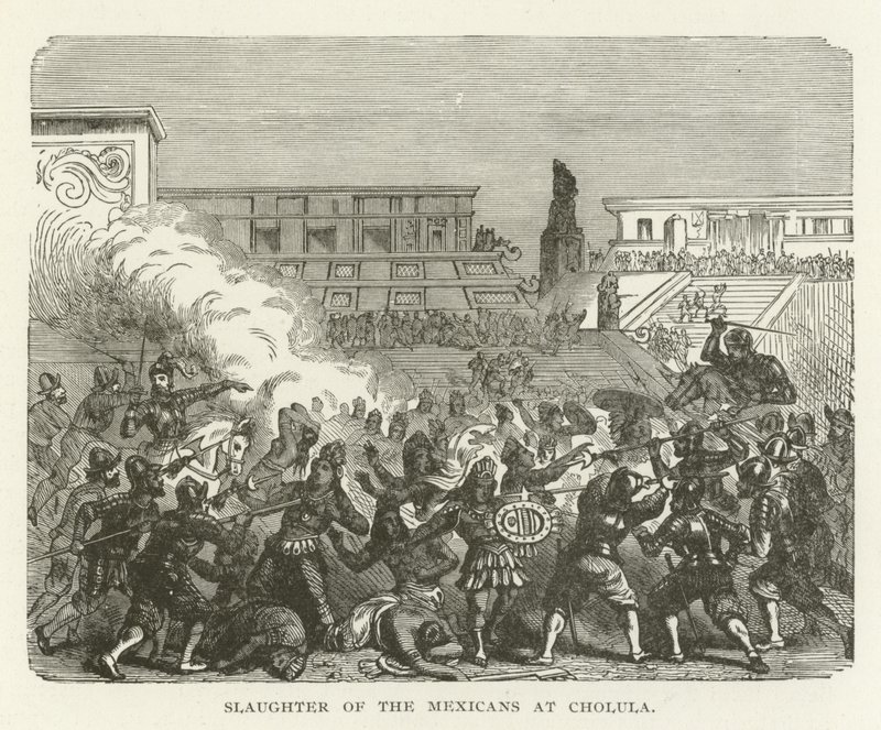 Massaker an den Mexikanern in Cholula von American School